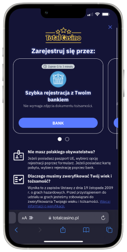 szybka rejestracja przez bank w Polsce