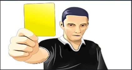 Sędzia z żółtą kartką Sędzia z żółtą kartką